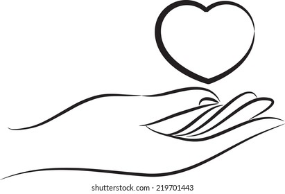 hand holding a heart shape