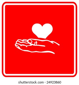 hand holding a heart sign