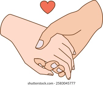 hand holding with heart vector
