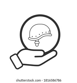 señal de ayuda de mano - Ilustración vectorial