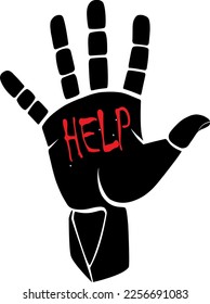 Hand holding hand for help and hope icon logo vector graphic design 
