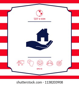 Hand holding home