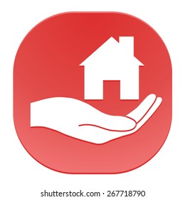 Hand holding home