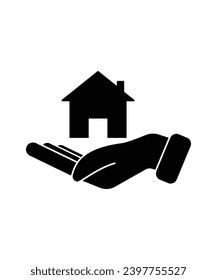 icono de la casa de mano, mejor icono plano del vector.