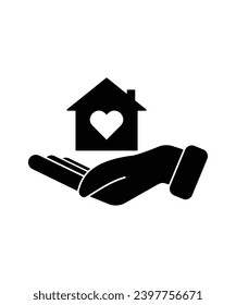 icono de la casa de mano, mejor icono plano del vector.