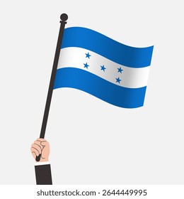 Hand Holding Honduras Waving Flag