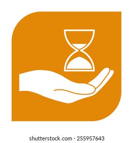 Hand holding Hourglass