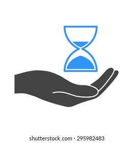 Hand holding Hourglass