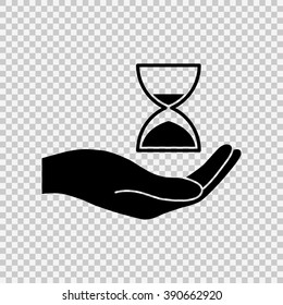 Hand holding Hourglass