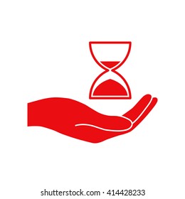 Hand holding Hourglass