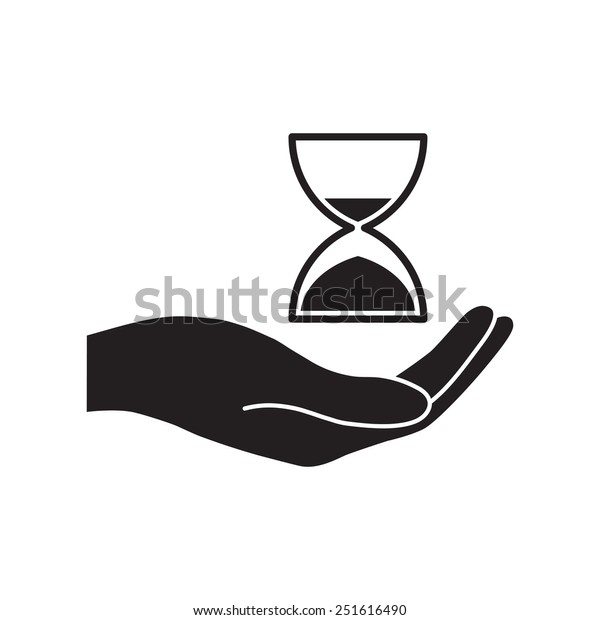 Hand Holding Hourglass Stock Vector Royalty Free 251616490 Shutterstock