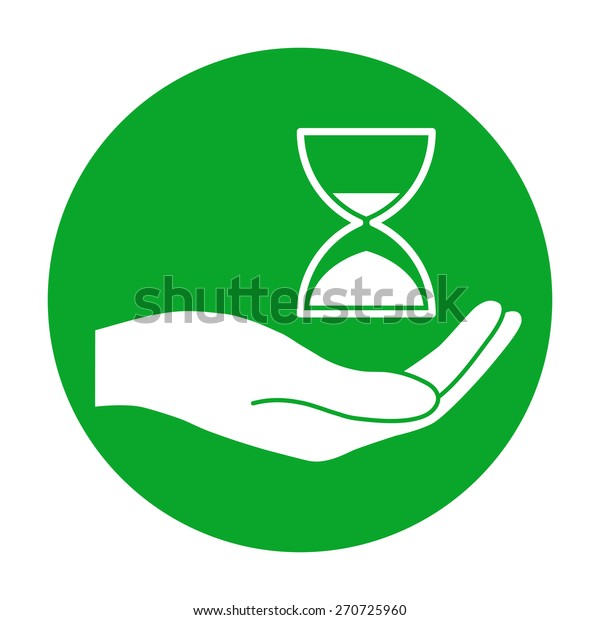 Hand Holding Hourglass Stock Vector Royalty Free 270725960 Shutterstock 7611