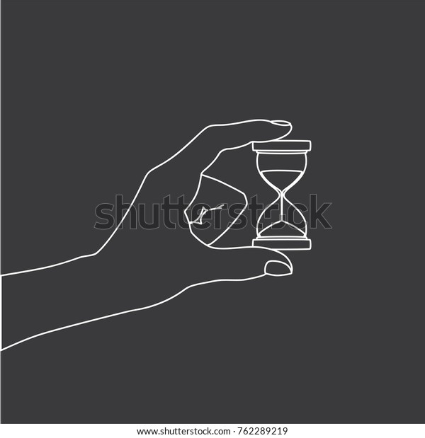 Hand Holding Hourglass Vector Illustration Design Stock Vector Royalty Free 762289219 8218