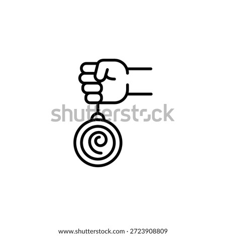 Hand Holding Hypnosis Swirl Pendulum Icon Simple Minimalist