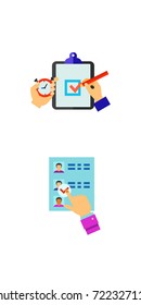 Hand holding icon set