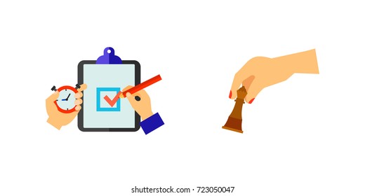 Hand holding icon set