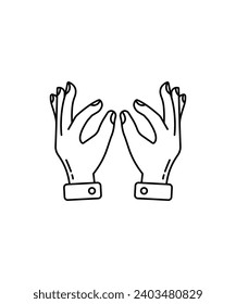 hand holding icon, vector best line icon.