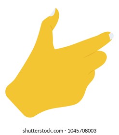 Hand holding invisible bottle in open wide manner