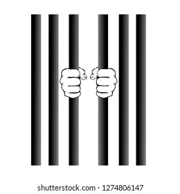 Hands on prison bars image.ai Royalty Free Stock SVG Vector and Clip Art