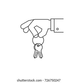 Hand holding keys