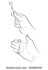Hand holding keys. house keys