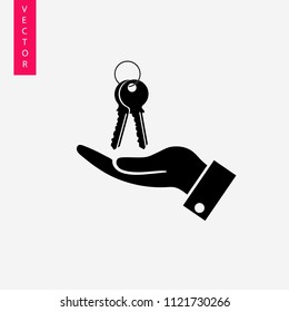 Hand Holding Keys Icon