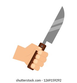 hand holding knife