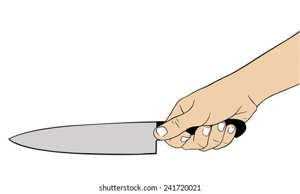 Hand Holding A Knife