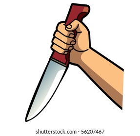 Hand holding a knife