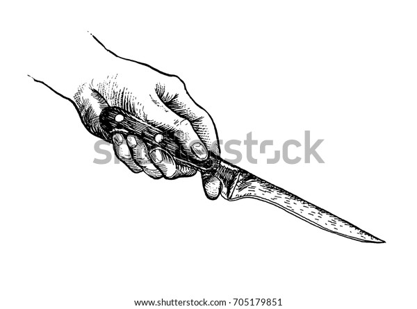 Featured image of post Hand Holding Knife Drawing Knife grip tactics knife hand sizing