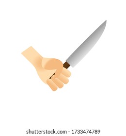 Ilustración de diseño de vector de afilamiento de mano aislada en fondo blanco.