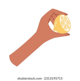 Ilustración del vector de limón de mano