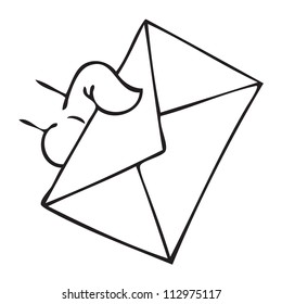 Hand holding a letter