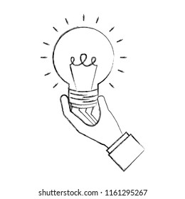 hand holding light bulb idea creativity