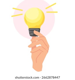 Ilustração de Vetor de Ideia de Lâmpada de Mão