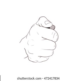 hand holding lighter vector