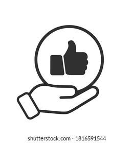 hand holding like - Vector Illustration