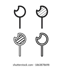 Hand holding lollipop icon Vector