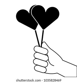 hand holding lollipop sweet candy