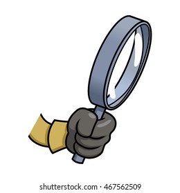 Hand holding a loupe 2