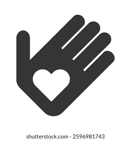 Hand Holding love icon. Love and relationship icon.