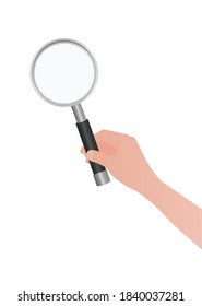 Ampliador de mano. ilustración vectorial