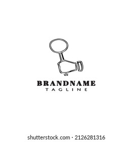 hand holding magnifying glass logo icon design template modern vector illustration