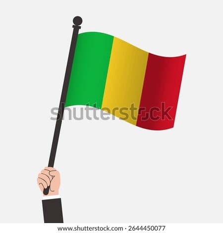 Hand Holding Mali Waving Flag
