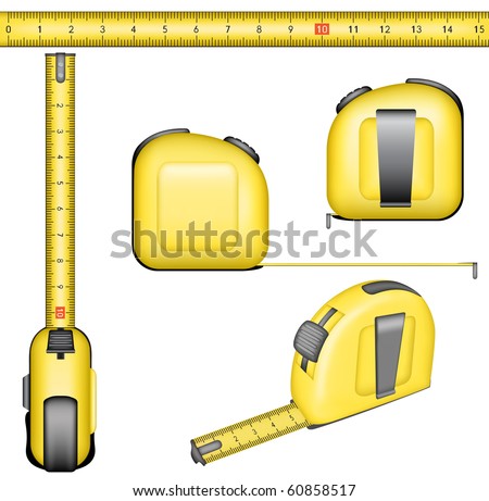 Hand holding measure roulette isolated on the white background
