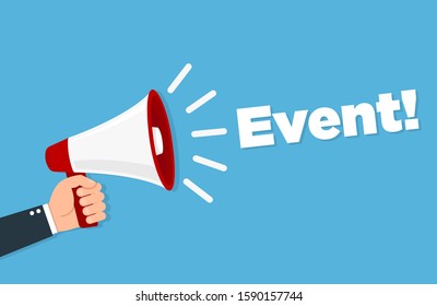 Hand holding megaphone - Event