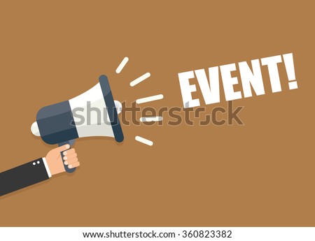 Hand holding megaphone - Event