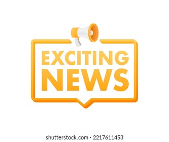 Hand Holding Megaphone with exciting news. Megaphone banner. Web design. Vector stock illustration
