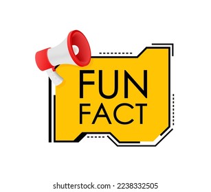 Hand Holding Megaphone with Fun fact. Fun fact Megaphone banner. Web design. Vector stock illustration.
