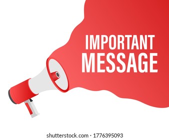 Hand Holding Megaphone with important message. Megaphone banner. Web design. Vector stock illustration.